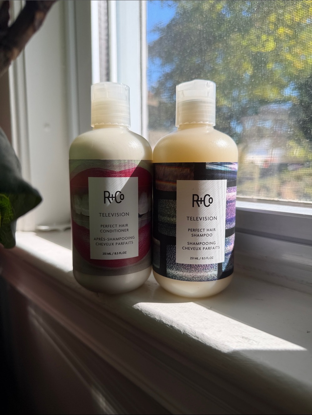 R+Co Television Perfect Hair Shampoo & Conditioner Set - cream and purple
